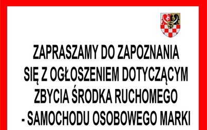 Zdjęcie do OGŁOSZENIE